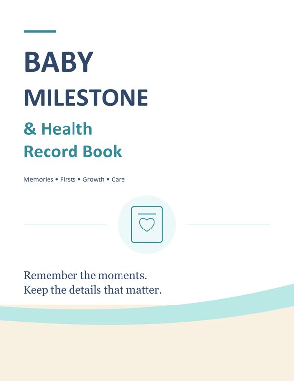 Front cover of Baby Milestone & Health Record Book