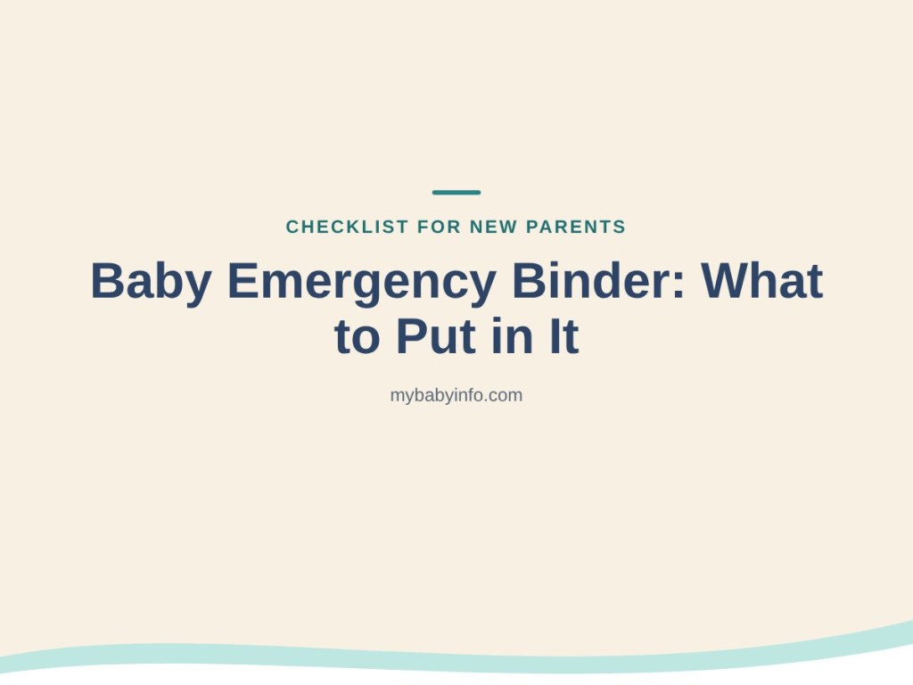 Baby emergency binder checklist for new parents: what to put in it